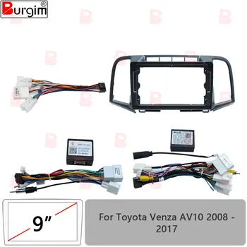 Radio auto Măști Cadru Pentru Toyota Venza AV10 2008-2017 9 inch Stereo Panou Fasciculului de cabluri Cablu de Alimentare Adaptor Canbus Decoder