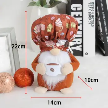 Gnome Papusa Ceașcă De Cafea Model Poartă Pălărie Bucătar Design Fără Chip De Păpușă Ornament Decor Acasă