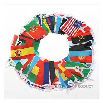 100 de Țări Steaguri Naționale Mic 14x21cm Agățat String 20 statele UNITE ale americii marea BRITANIE Steaguri UE Pentru Acasă Biroul de Partid Magazin Decor de Sărbătoare