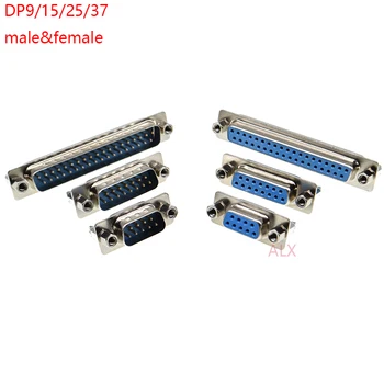 2 BUC Cu fix șurub DP9 DP15 DP25 DP37 MASCULIN feminin CONECTOR PCB Introduce placa de tip D-Sub DB9 DB15 DB25 DB37 9/15/25/37 pin