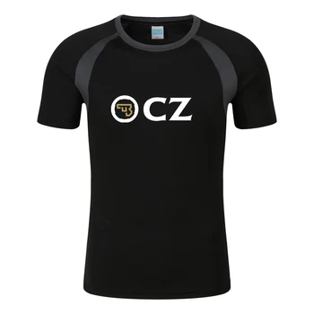 CZ Ceska Zbrojovka 2023 Bărbați Noua Moda Imprimate Tricou de Vara din Bumbac Raglan, Maneci Scurte Rotund Gat Streetwear partea de Sus de Îmbrăcăminte