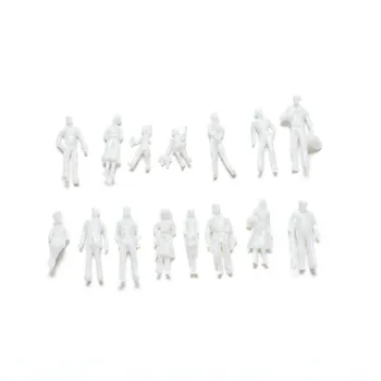 100buc 1/25 la Scara 1/200 Alb Modelul Oamenii Figura Arhitectural Mini Nevopsite plastic ABS DIY Jucărie