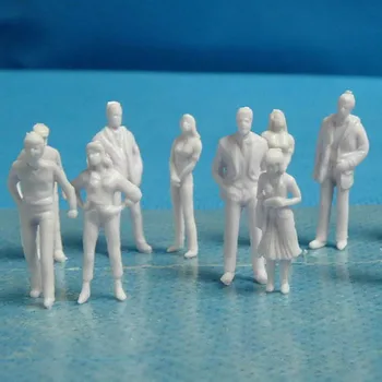 100buc 1/25 la Scara 1/200 Alb Modelul Oamenii Figura Arhitectural Mini Nevopsite plastic ABS DIY Jucărie