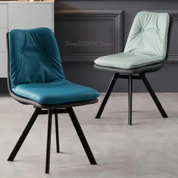Nordic acasă restaurant sac moale scaun de luat masa machiaj spătarul unghii scaun minimalist modern hotel de negociere scaun de piele