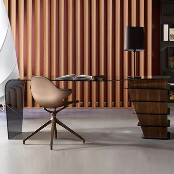 Designer de sticlă birou în stil Italian de lux moderne de birou acasa birou de studiu