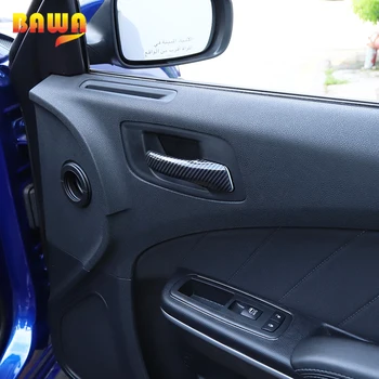 BAWA Muluri de Interior Pentru Dodge Charger ABS Masina Mânerului Interior al Portierei Tapiterie Acoperi Decoratiuni Autocolante Pentru Dodge Charger 2011+