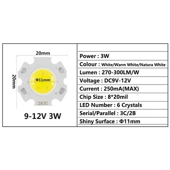 10buc o mulțime 250mA 3W 5W 7W LED COB 10W Bec Pe Bord diode led de Mare Putere cu LED-uri Lampa de Lumina Reflectoarelor corp de Iluminat Lampi DIY