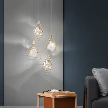 NOI Nordic Pandantiv cu LED-uri Lumini de luat Masa, Camera de Cristal Decor Corpuri de iluminat de Lux Living Pandantiv Interior Luciu de Iluminat