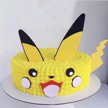 Pikachu Pokemon DIY Set Atasan Cupcake Ulang Tahun Topper Kue Ulang Tahun Pikachu Bayi Hadiah Dekorasi Kue Pesta Ulang Tahun