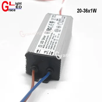 1buc 40W LED Driver 300mA DC60-120V 20-36x1W rezistent la apa IP67 Curent Constant de Aluminiu de Mare Putere cu LED-uri de Putere de Aprovizionare