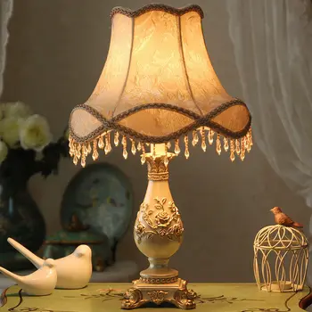 Retro lampa de birou dormitor creative romantice cald moderne, sala de nunta stil European și American decorative lampă de noptieră