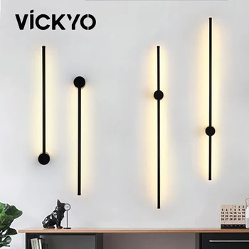 VICKYO Interior Modern Lumini de Perete Fâșie Lungă de Design de Perete LED Lumina de pe Noptiera Lumina de Noapte Pentru Camera de zi Dormitor Decor Acasă